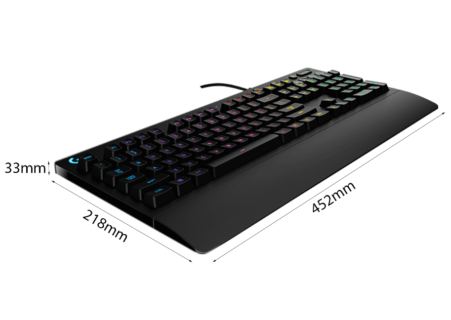 Bàn phím giả cơ Logitech G213 Prodigy RGB Gaming - Black; 12T