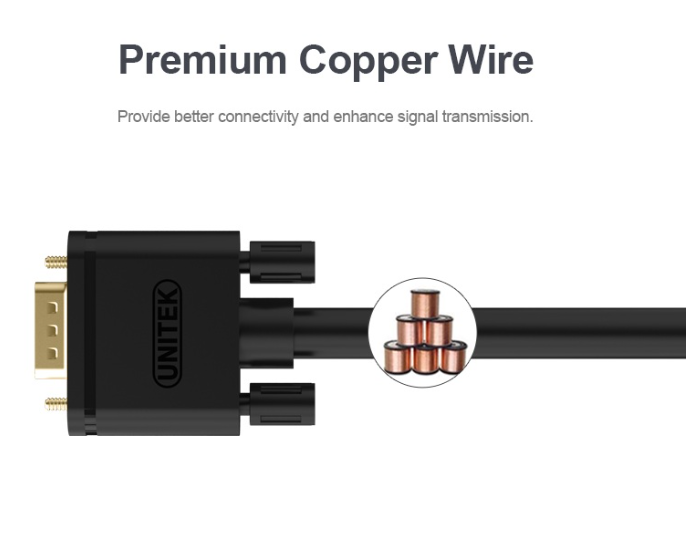 Cable VGA Unitek 3M Y-C 504G (-)