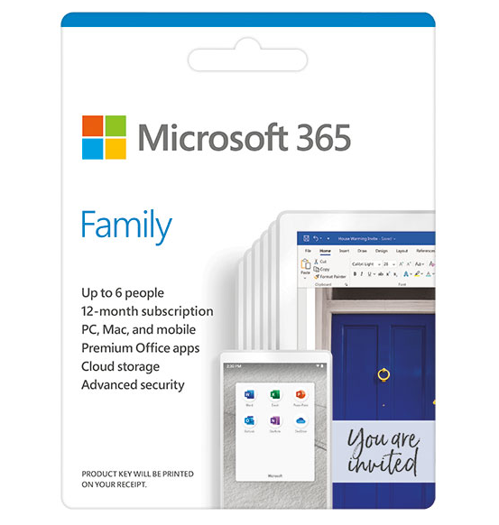 Phần mềm Microsoft 365 Family 32-bit/x64 All Languages 6GQ-00083 - (Dành cho 6 máy )