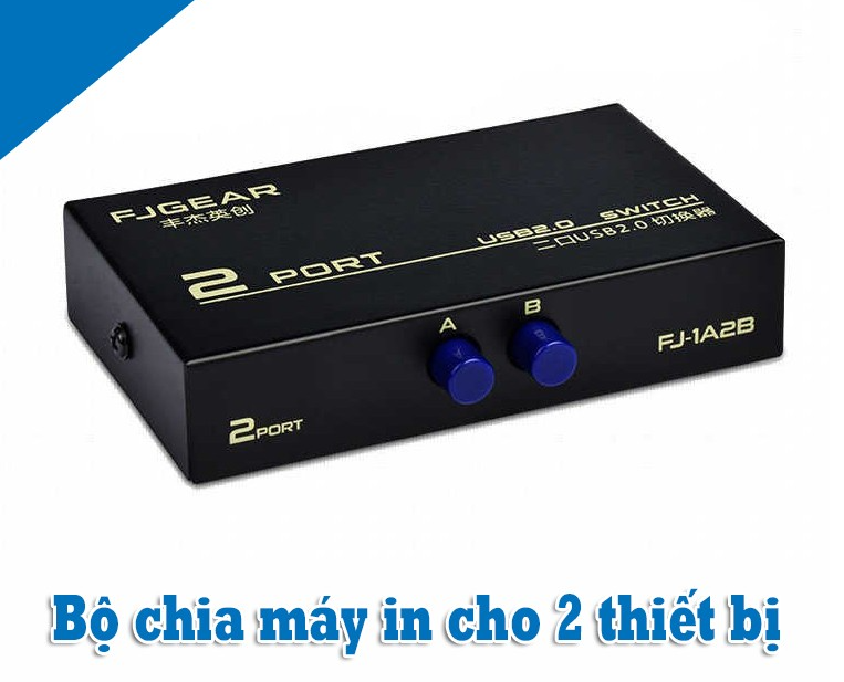 Bộ chia 2 máy tính (CPU) -->1 Printer 1A2B ;01T (-)