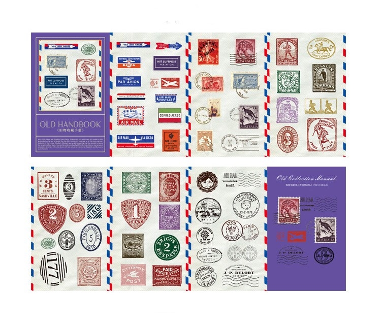 Sticker hoa thông điệp vintage trang trí Bullet Journal planner nhật ký   30 tờ dán thiệp hoa STI16