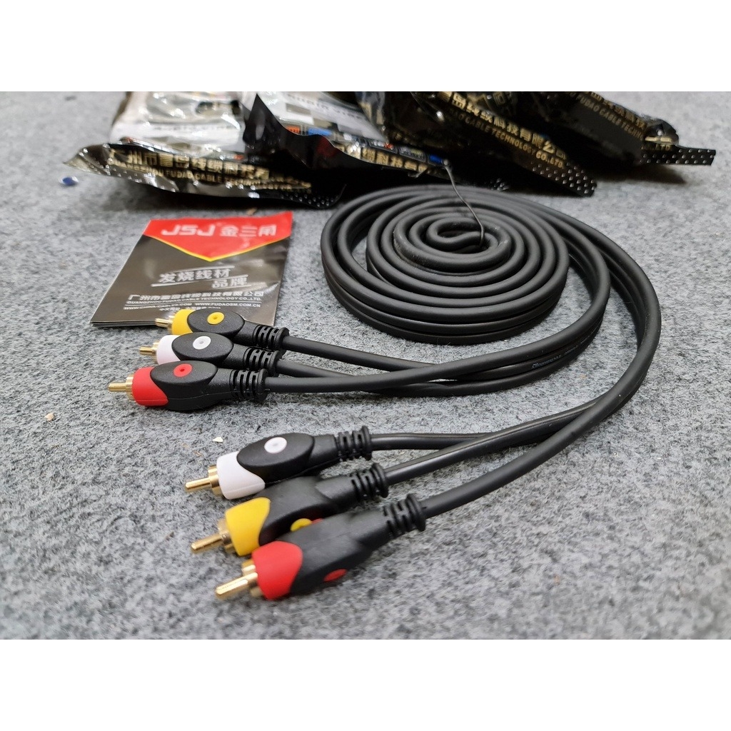 Dây loa 3-3 1.8M mạ vàng, lõi đồng cao cấp JSJ - BK38