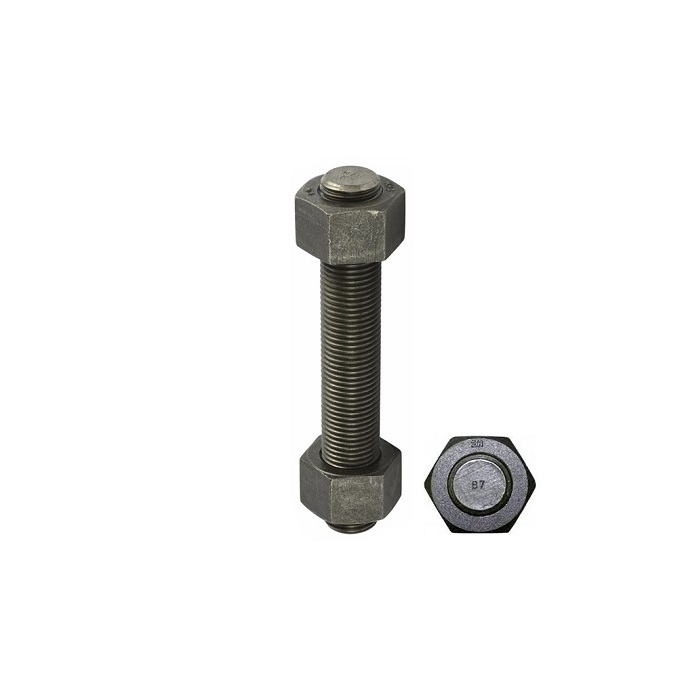 Ty ren (Stud bolt) ASTM A193 B7 đen mộc, size: 7/8''