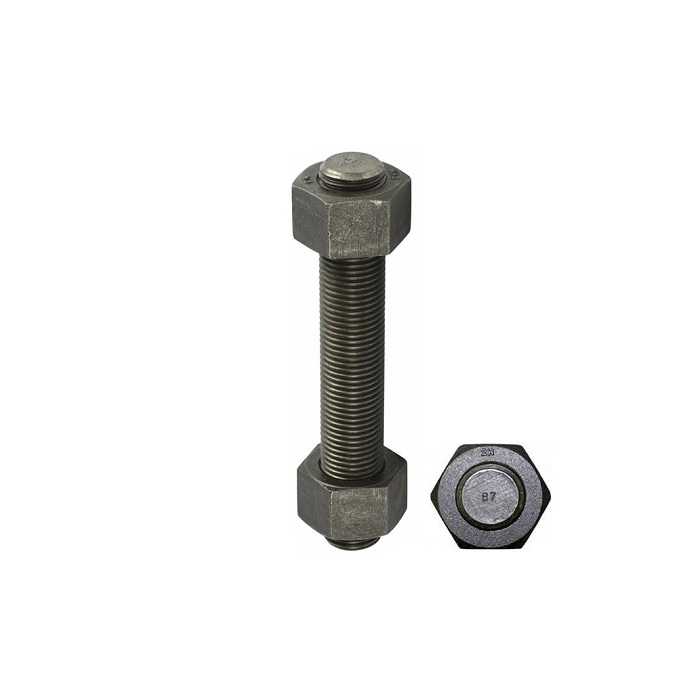 Ty ren (Stud bolt) ASTM A193 B7 đen mộc, size: 1''