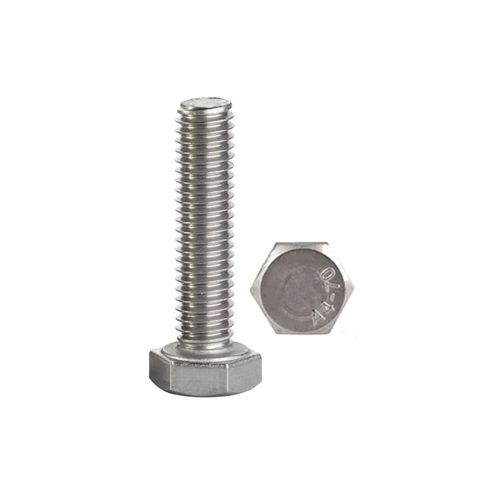 Bu lông inox 316, A ren suốt / SS316, A4 Full thread hex bolt M27