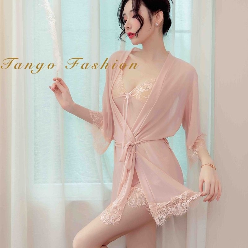Váy ngủ 2 dây kèm áo choàng lụa cao cấp M145  Vingo Việt Nam