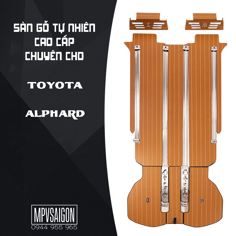 Lát lót sàn gỗ tự nhiên Toyota Alphard tại mpvsaigon