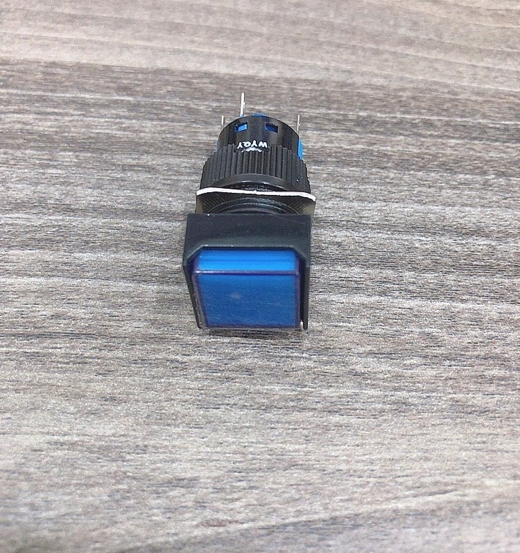 Công tắc 16mm nhựa vuông_ Nhấn khóa