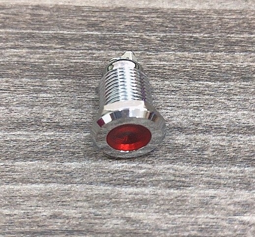 LED tín hiệu 12mm kim loại đầu bằng chống nước chống gỉ sét 12V  ô tô tàu thuyền tủ điện y tế ô tô