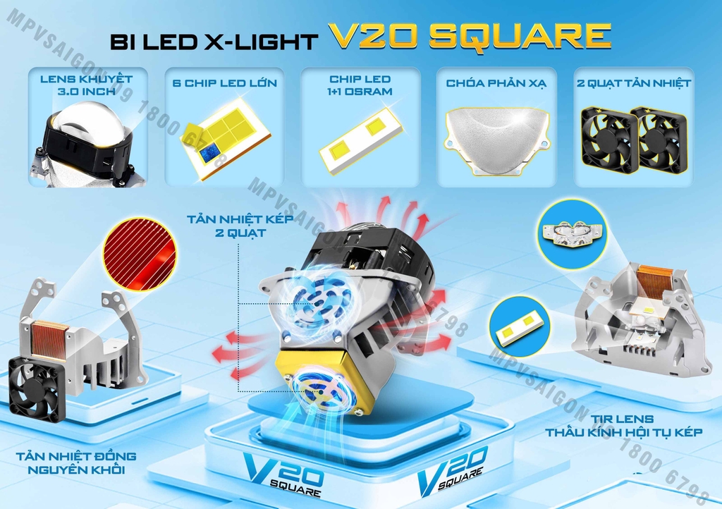 BI LED X-LIGHT V20 SQUARE