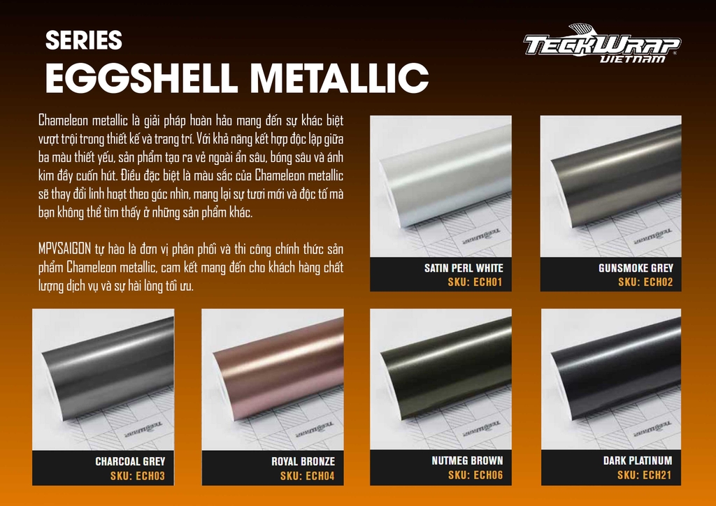 BẢNG MÀU WRAP XE TECKWRAP MỸ TẠI MPVSAIGON