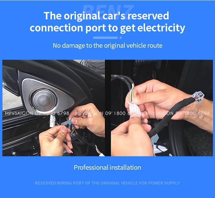 Loa Xoay 3D Burmester Led 64 Màu Cột A cho xe Mercedes-Benz C-Class, GLC-Class, E-Class, S-Class