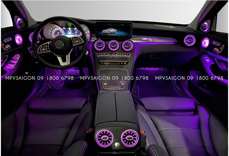 Loa Xoay 3D Burmester Led 64 Màu Cột A cho xe Mercedes-Benz C-Class, GLC-Class, E-Class, S-Class