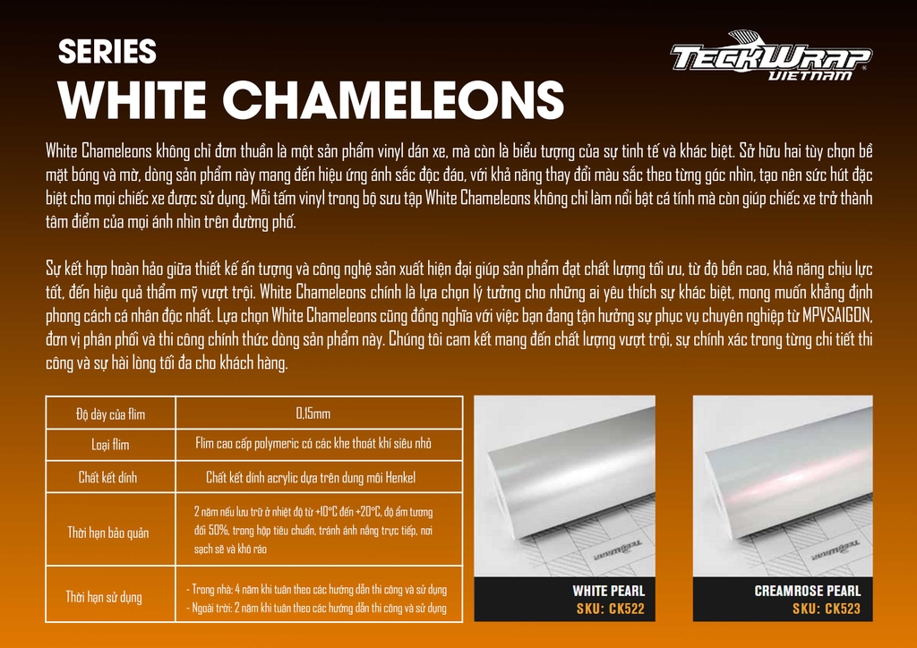 BẢNG MÀU WRAP XE TECKWRAP MỸ TẠI MPVSAIGON