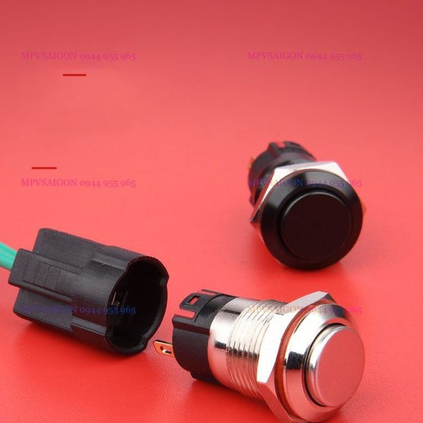 Công tắc 12mm kim loại đầu cao (chân giắc ghim)