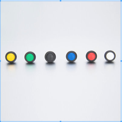 Công tắc nhựa tròn 12mm nhấn khóa siêu ngắn nhiều màu sắc tùy chọn 12V