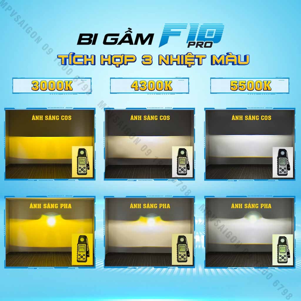 BI GẦM X-LIGHT F10 PRO 3 NHIỆT MÀU