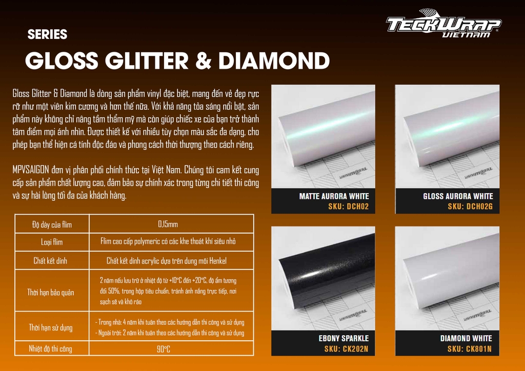 BẢNG MÀU WRAP XE TECKWRAP MỸ TẠI MPVSAIGON