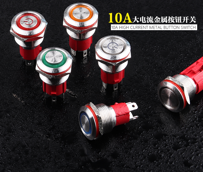 Công tắc 16mm LED nguồn chân dài