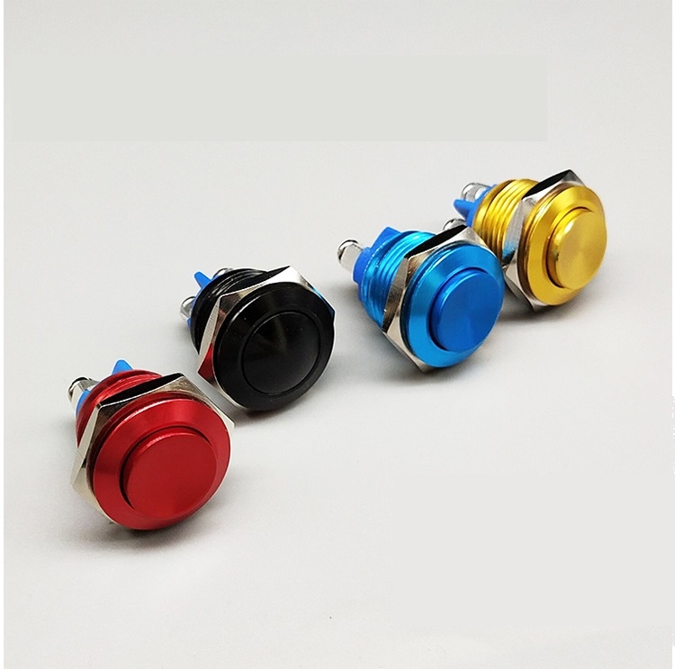 công tắc 19mm kim loại xi màu