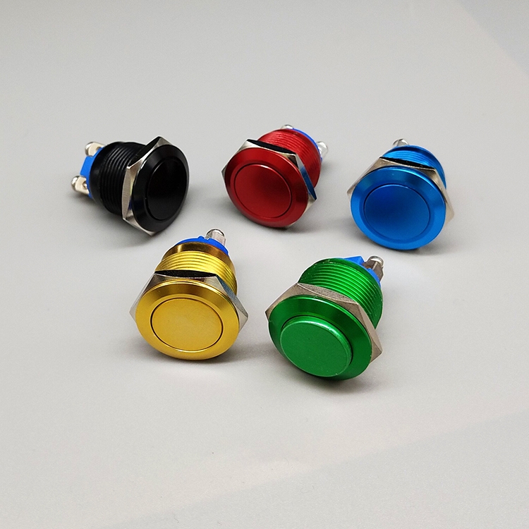 Công tắc 16mm kim loại màu chân vít