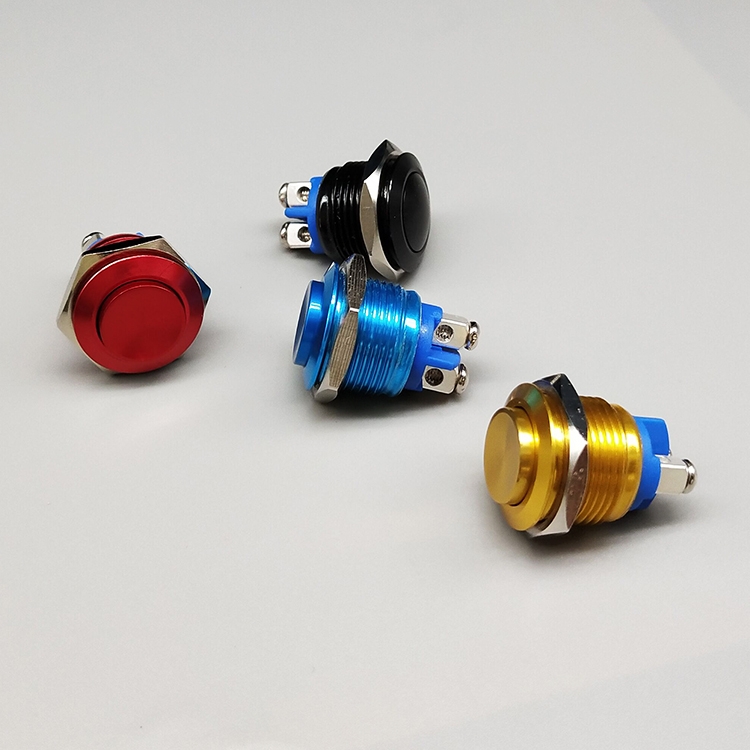 công tắc 19mm kim loại xi màu