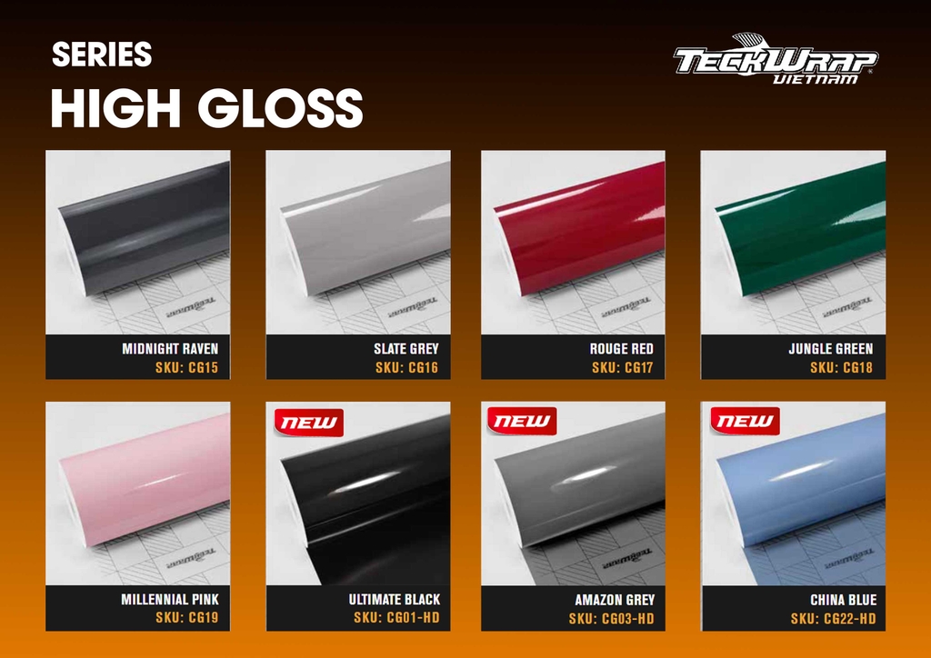 BẢNG MÀU WRAP XE TECKWRAP MỸ TẠI MPVSAIGON
