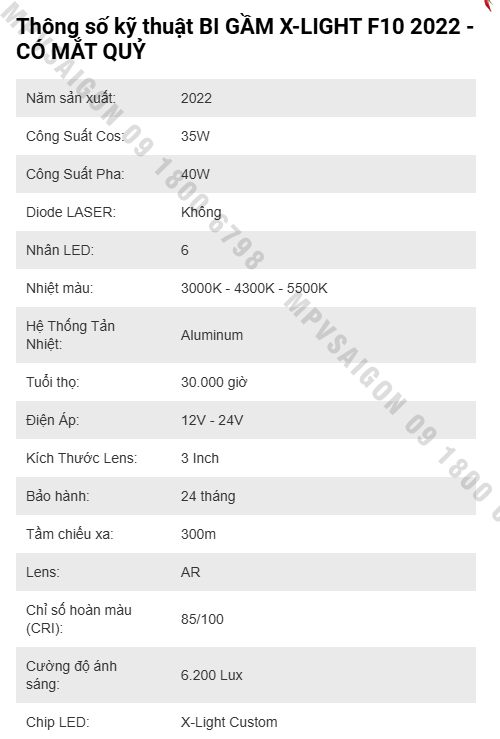 BI GẦM X-LIGHT F10 2025 - CÓ MẮT QUỶ