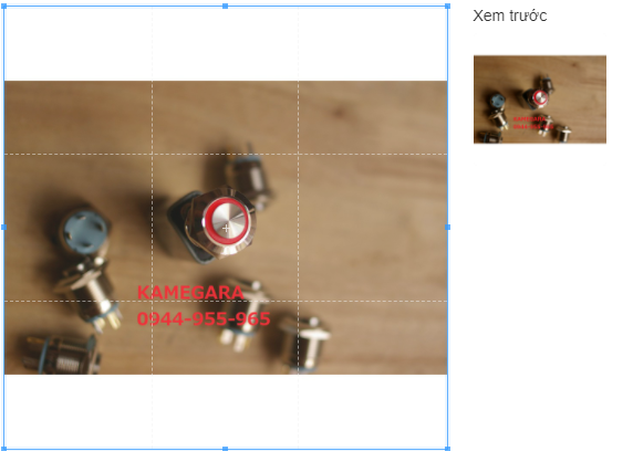 Công tắc 19mm kim loại chân giắc