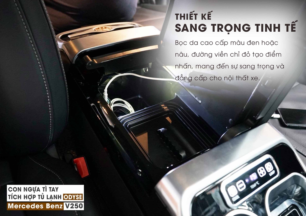 MERCEDES BENZ V250 – BROCHURE CON NGỰA TÌ TAY TÍCH HỢP TỦ LẠNH MẪU ODYSE