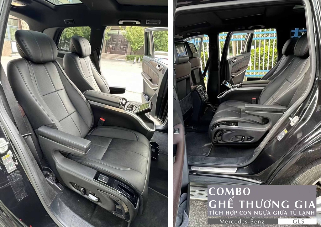 Mercedes - Benz GLS - BROCHURE Combo Ghế Thương Gia Tích Hợp Con Ngựa Giữa Tủ Lạnh