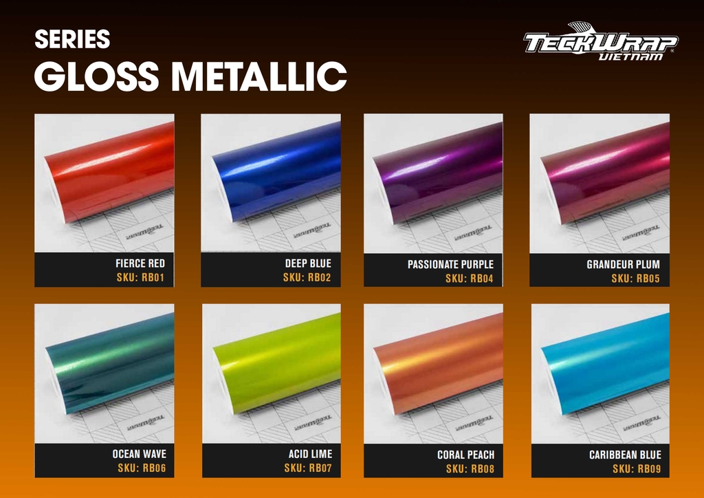 BẢNG MÀU WRAP XE TECKWRAP MỸ TẠI MPVSAIGON
