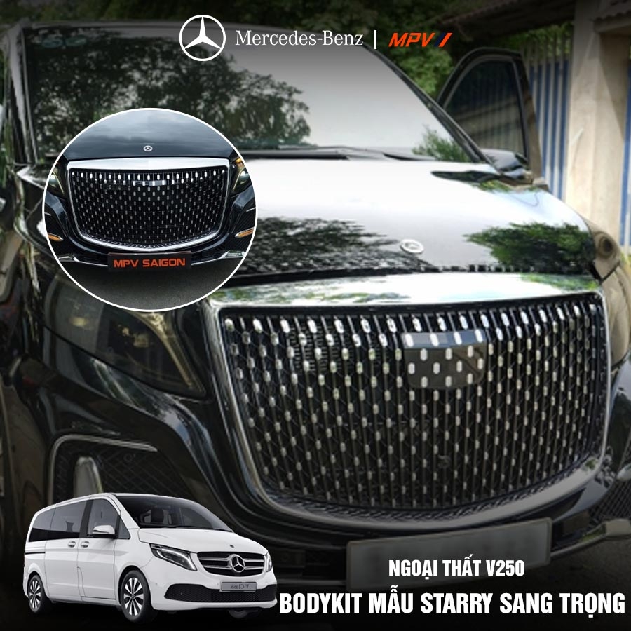 Nâng cấp body kit MERCEDES BENZ V250 bản 2024 - mẫu Starry