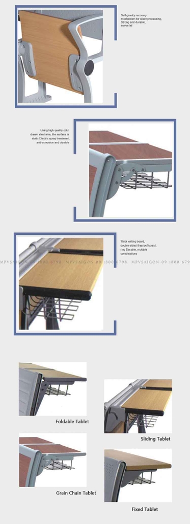 25 Khung ghế băng giảng đường, phòng họp cố định XY-908