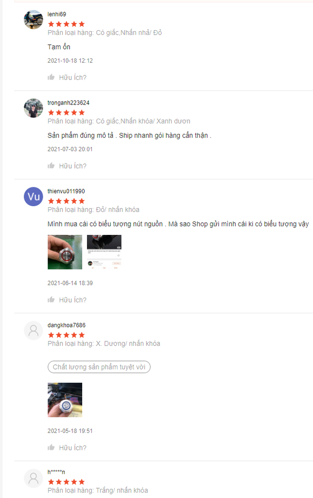 Công tắc 30mm LED tròn 220V