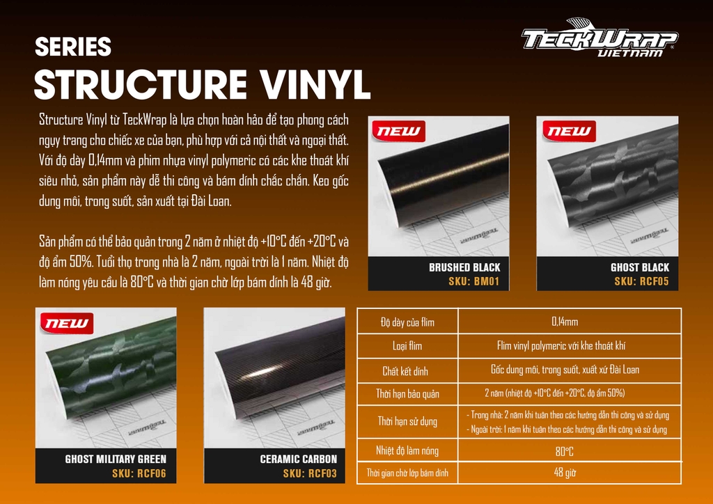 BẢNG MÀU WRAP XE TECKWRAP MỸ TẠI MPVSAIGON