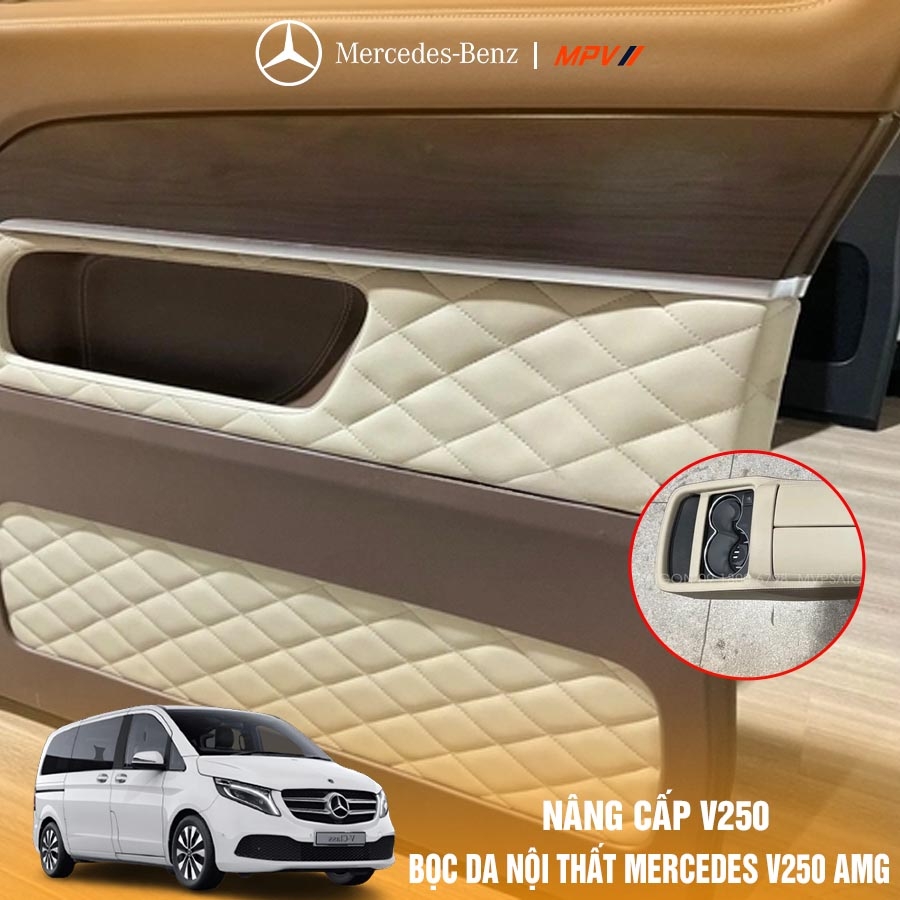 Bọc da nội thất Mercedes V250 AMG