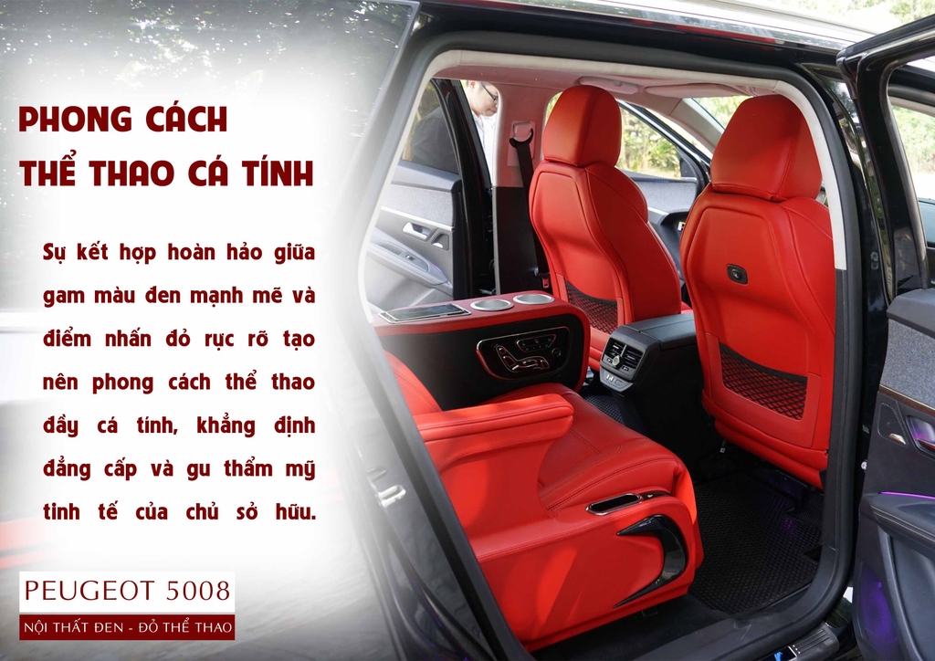 PEUGEOT 5008 – BROCHURE  NÂNG CẤP NỘI THẤT ĐEN - ĐỎ THỂ THAO