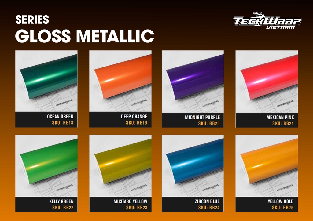 BẢNG MÀU WRAP XE TECKWRAP MỸ TẠI MPVSAIGON