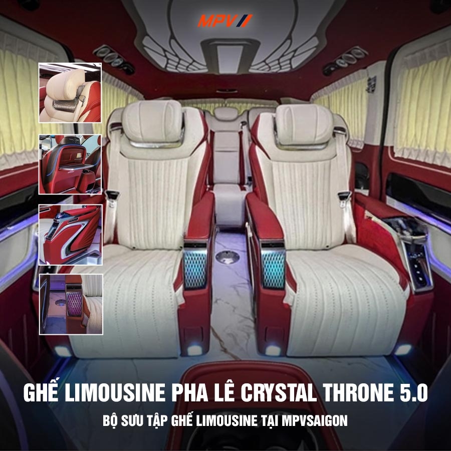 Ghế Limousine Pha lê Crystal Throne 5.0