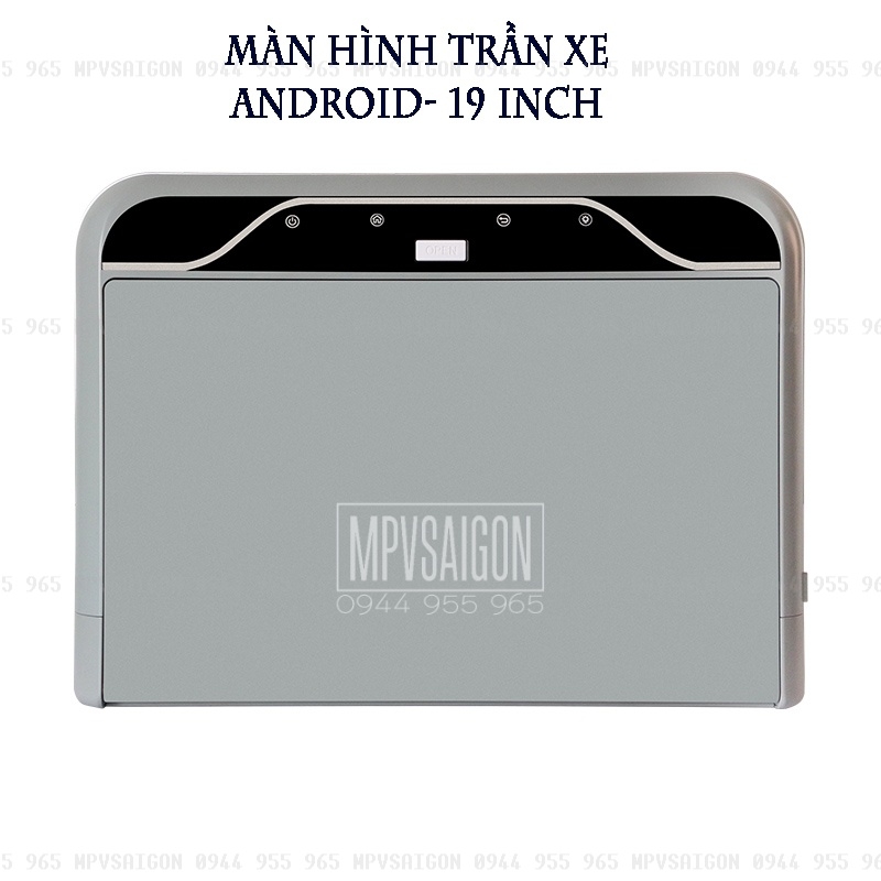 TV Màn hình android gập trần ốp trần xe 19 inch: báo giá mới nhất