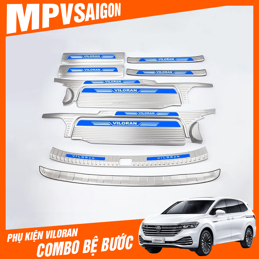Combo bệ bước chân thép không gỉ Volkswagen Viloran
