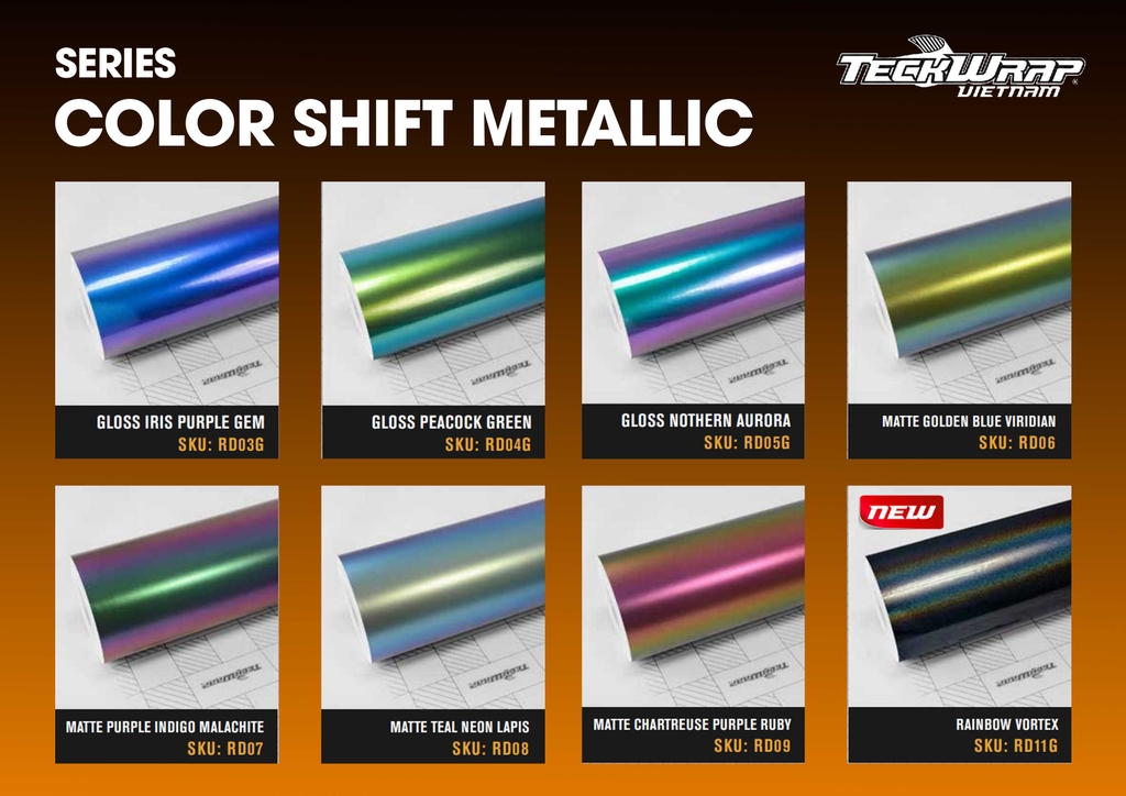 BẢNG MÀU WRAP XE TECKWRAP MỸ TẠI MPVSAIGON