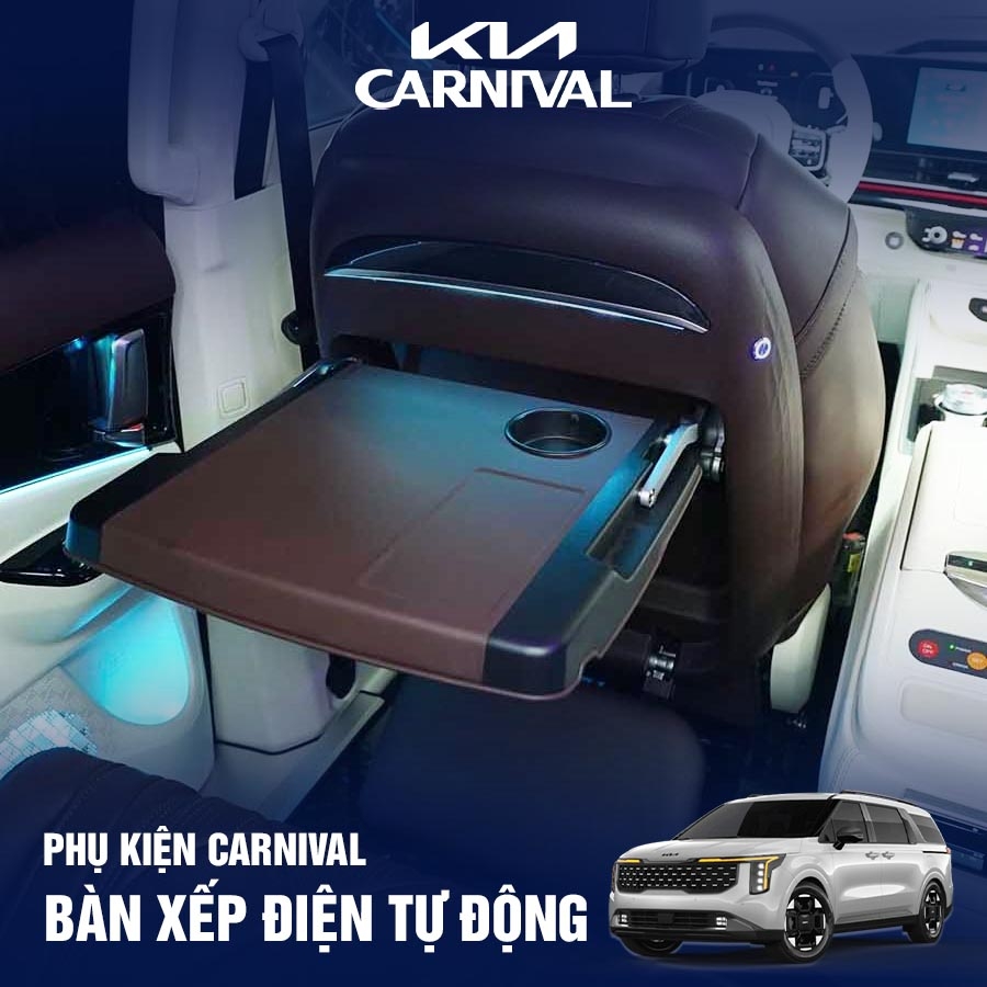 Bàn xếp lưng ghế điện tự động KIA Carnival 2025