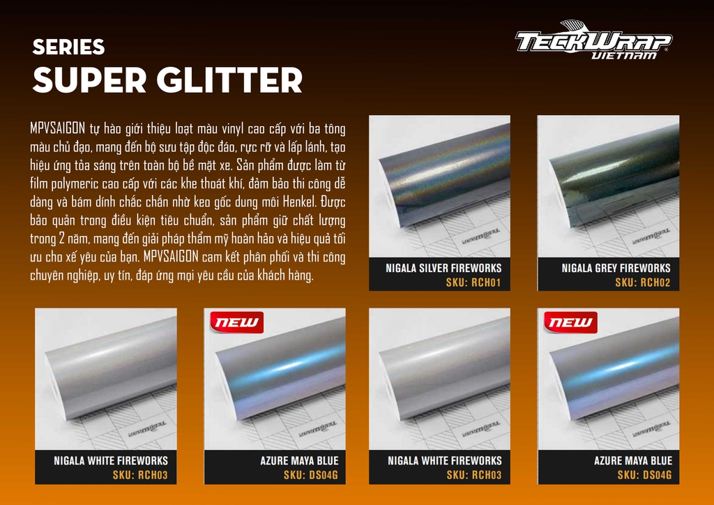 BẢNG MÀU WRAP XE TECKWRAP MỸ TẠI MPVSAIGON