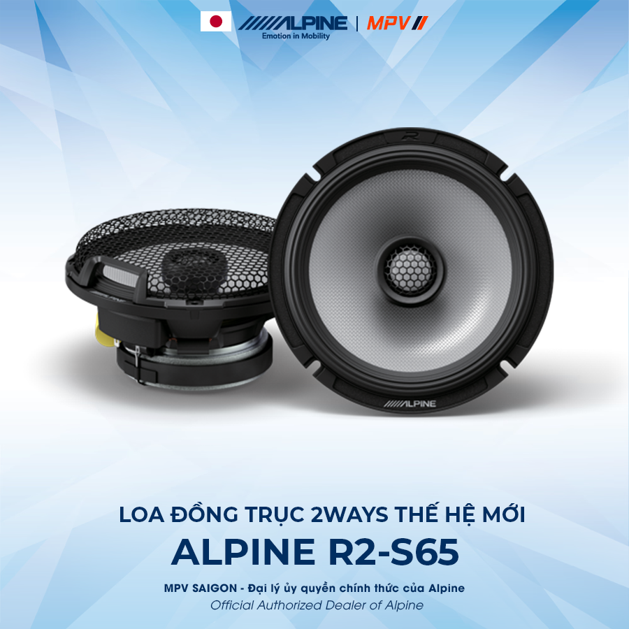 ALPINE R2-S65 LOA ĐỒNG TRỤC 2WAYS THẾ HỆ MỚI