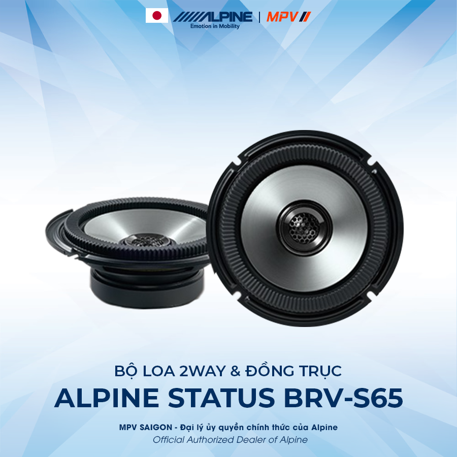 ALPINE STATUS BRV-S65 BỘ LOA 2WAY & ĐỒNG TRỤC ĐẾN TỪ NHẬT BẢN