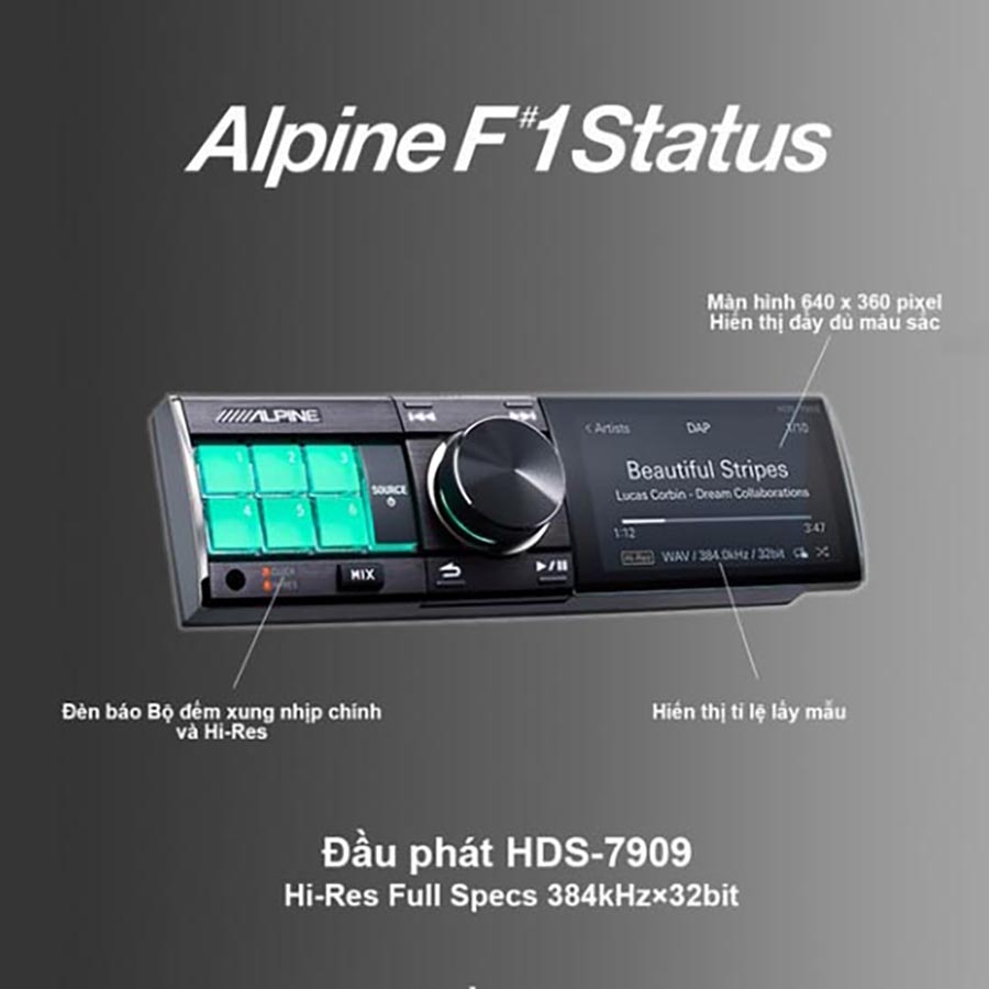 ALPINE STATUS – ĐỈNH CAO HI-END HI-RES AUDIO, CHUẨN PHÒNG THU TRÊN XE HƠI