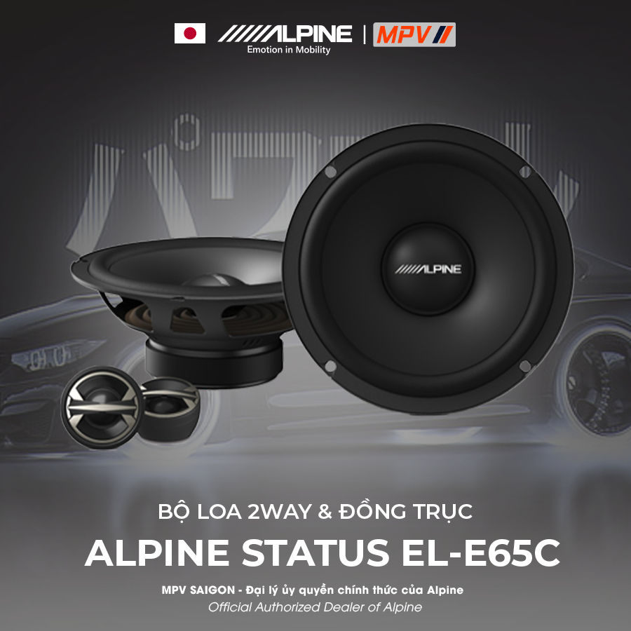 ALPINE STATUS EL-E65C BỘ LOA 2WAY & ĐỒNG TRỤC ĐẾN TỪ NHẬT BẢN