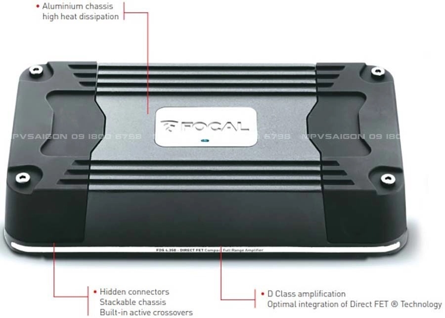 Ampli 4 kênh FDS 4.350 chính hãng Focal